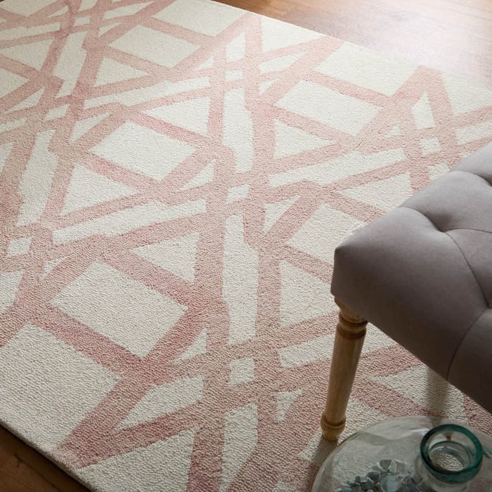 8571F Blush Lorrain Collection Mid-Century Modern Lifestyle Rug