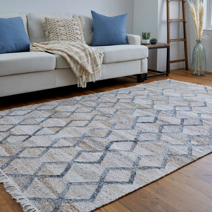 0771F Charcoal/Tan Beckett Collection Moroccan Lifestyle Rug
