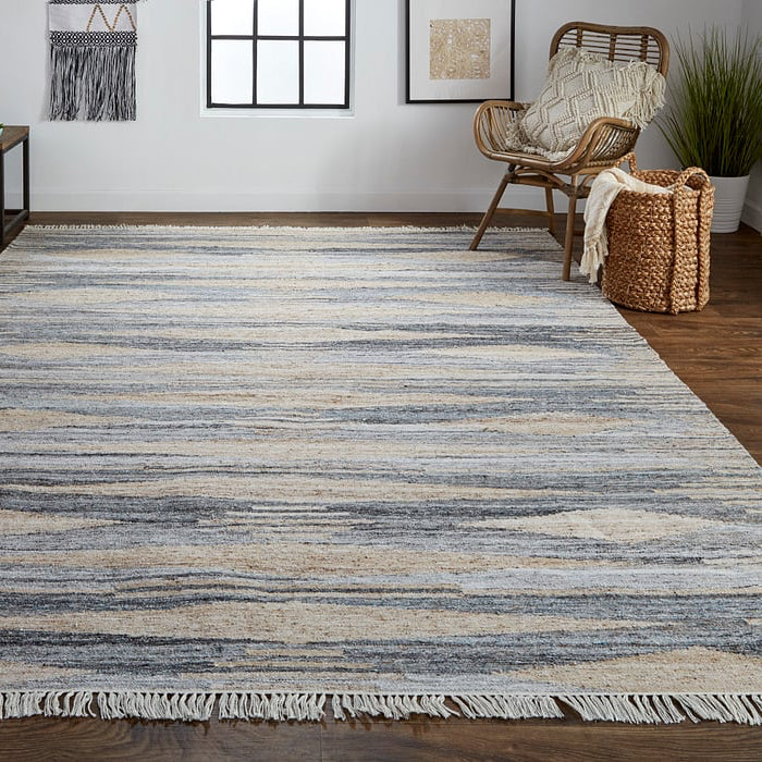 0815F Gray/Beige Beckett Collection Moroccan Lifestyle Rug
