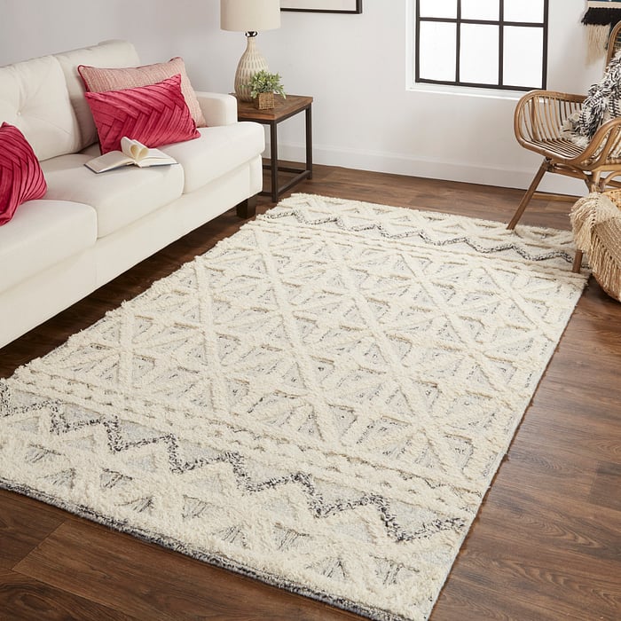8007F Blue/Ivory Anica Collection Moroccan Lifestyle Rug