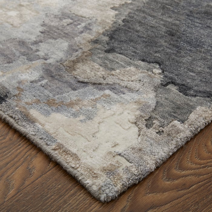 69BWF Beige/Charcoal Kessler Collection Geometric Fine Rug