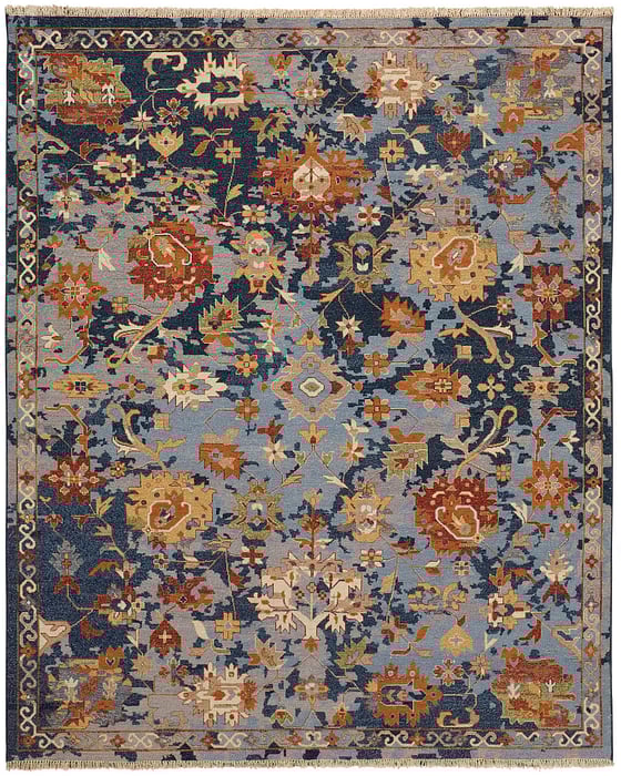 0587F Blue Leylan Vintage Lifestyle Rug