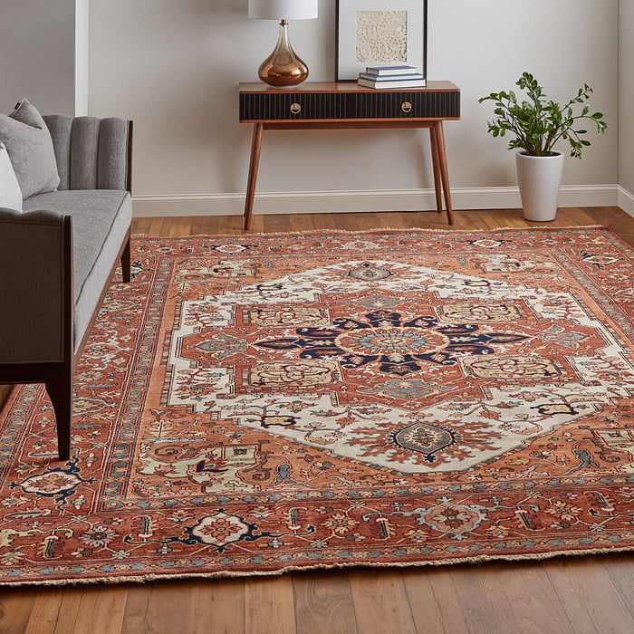 69BHF Rust/Rust Ralston Collection Persian Fine Rug