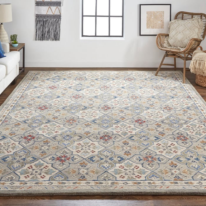 8638F Gray/Multi Rylan Collection Vintage Lifestyle Rug