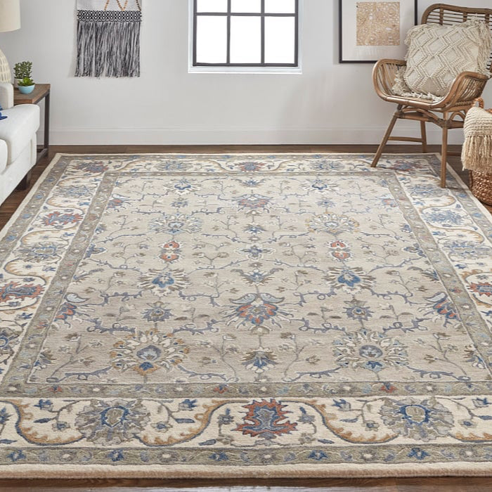 8640F Gray Rylan Collection Vintage Lifestyle Rug