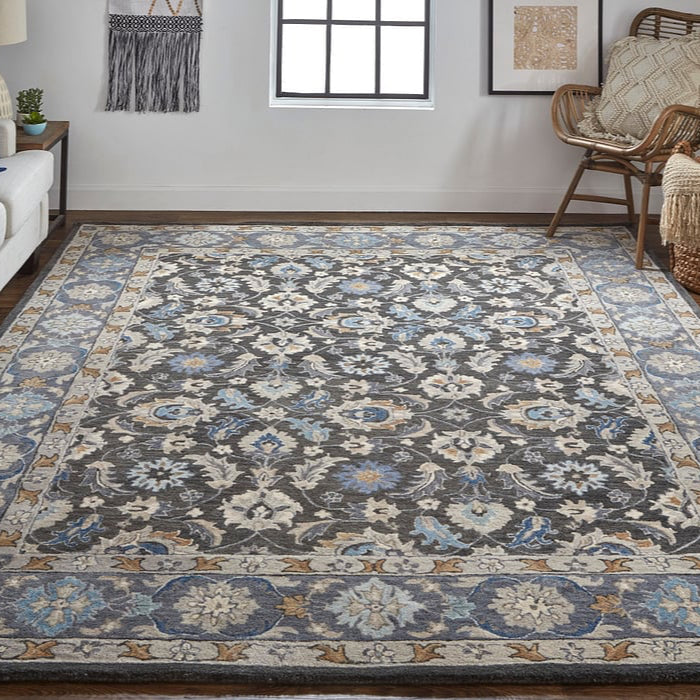 8643F Charcoal Rylan Collection Vintage Lifestyle Rug