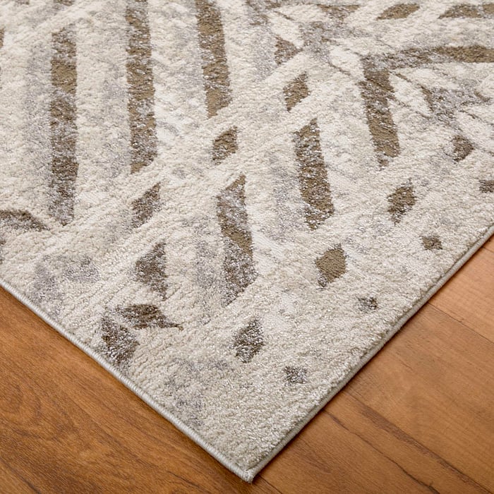 39NQF Beige/Brown Vancouver Collection Mid-Century Modern Lifestyle Rug