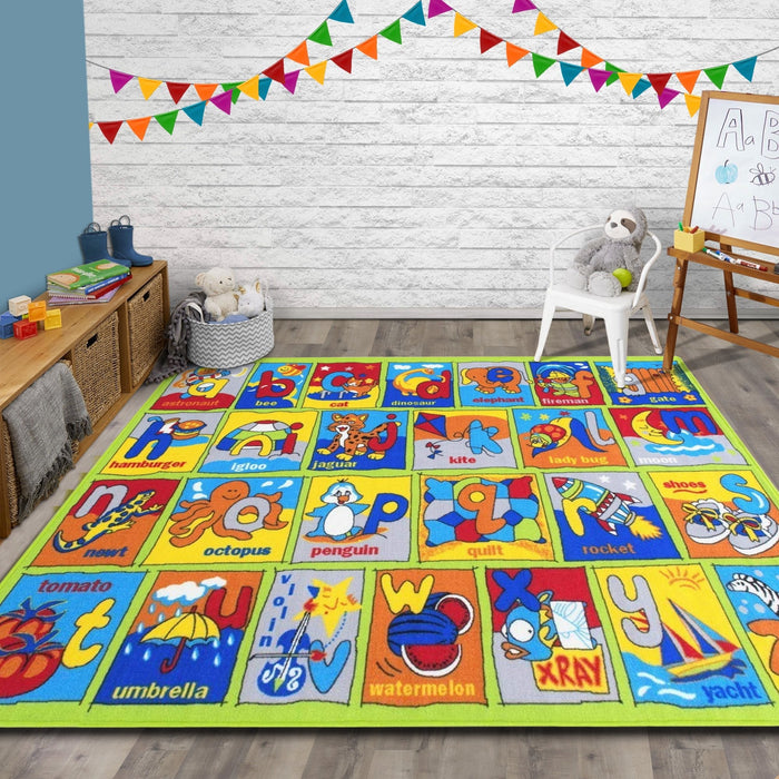 ABC-2 Green Non-Slip Rug