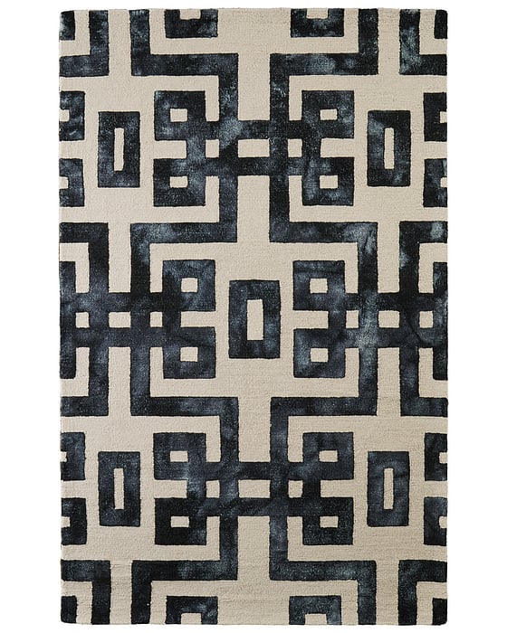 8568F Noir Lorrain Collection Mid-Century Modern Lifestyle Rug