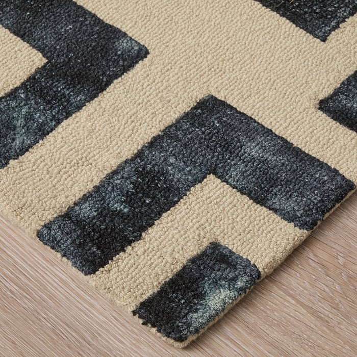 8568F Noir Lorrain Collection Mid-Century Modern Lifestyle Rug