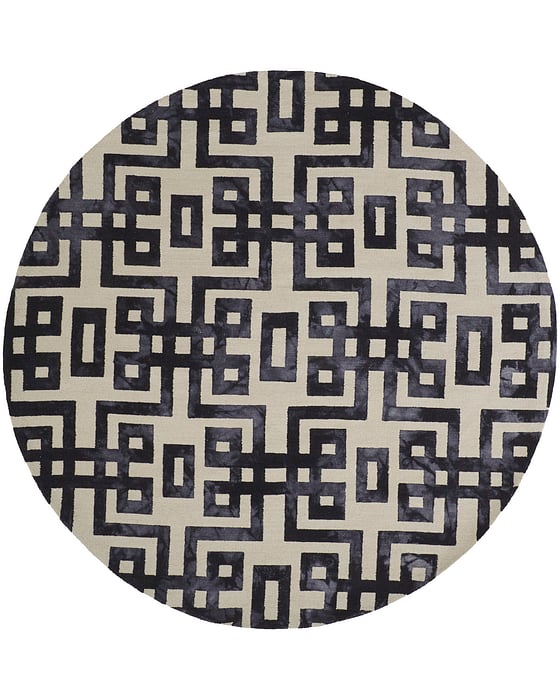 8568F Noir Lorrain Collection Mid-Century Modern Lifestyle Rug