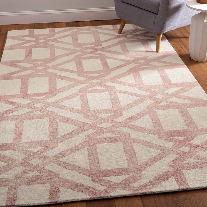8571F Blush Lorrain Collection Mid-Century Modern Lifestyle Rug