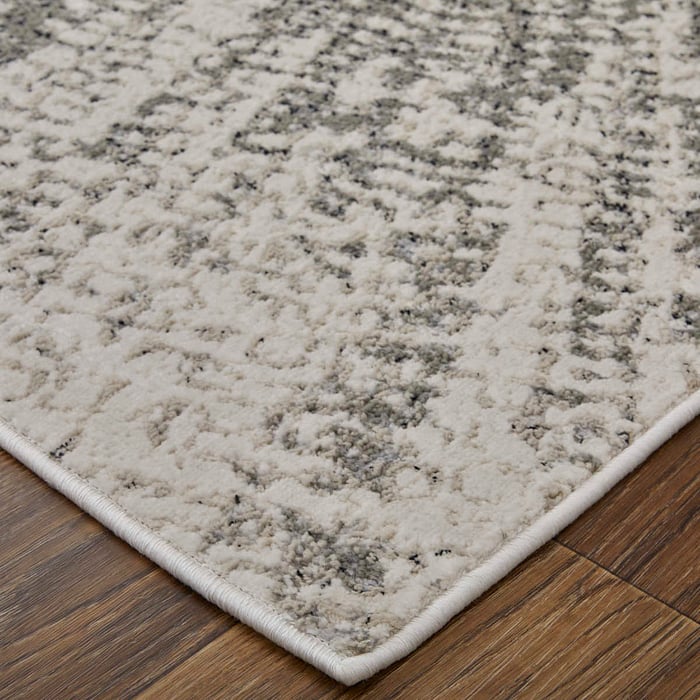 39LTF Ivory/Silver Micah Collection Mid-Century Modern Lifestyle Rug