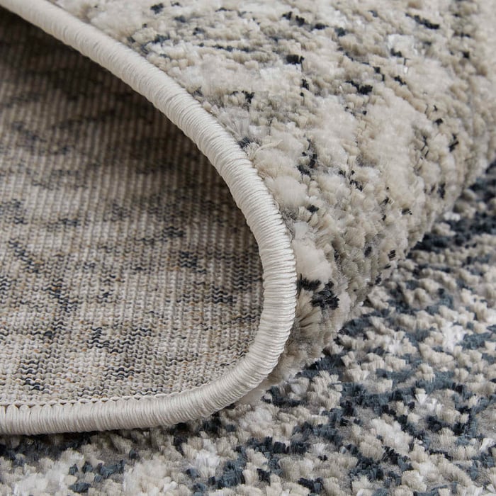 39LTF Ivory/Silver Micah Collection Mid-Century Modern Lifestyle Rug