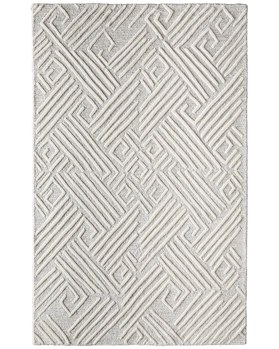 8737F Ivory/Natural Enzo Collection Geometric Lifestyle Rug