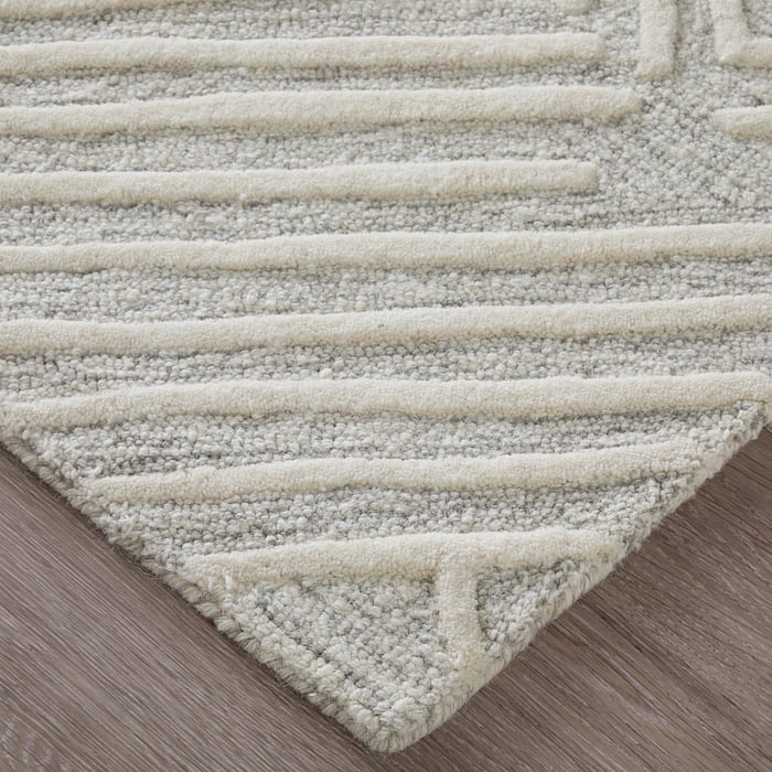 8737F Ivory/Natural Enzo Collection Geometric Lifestyle Rug