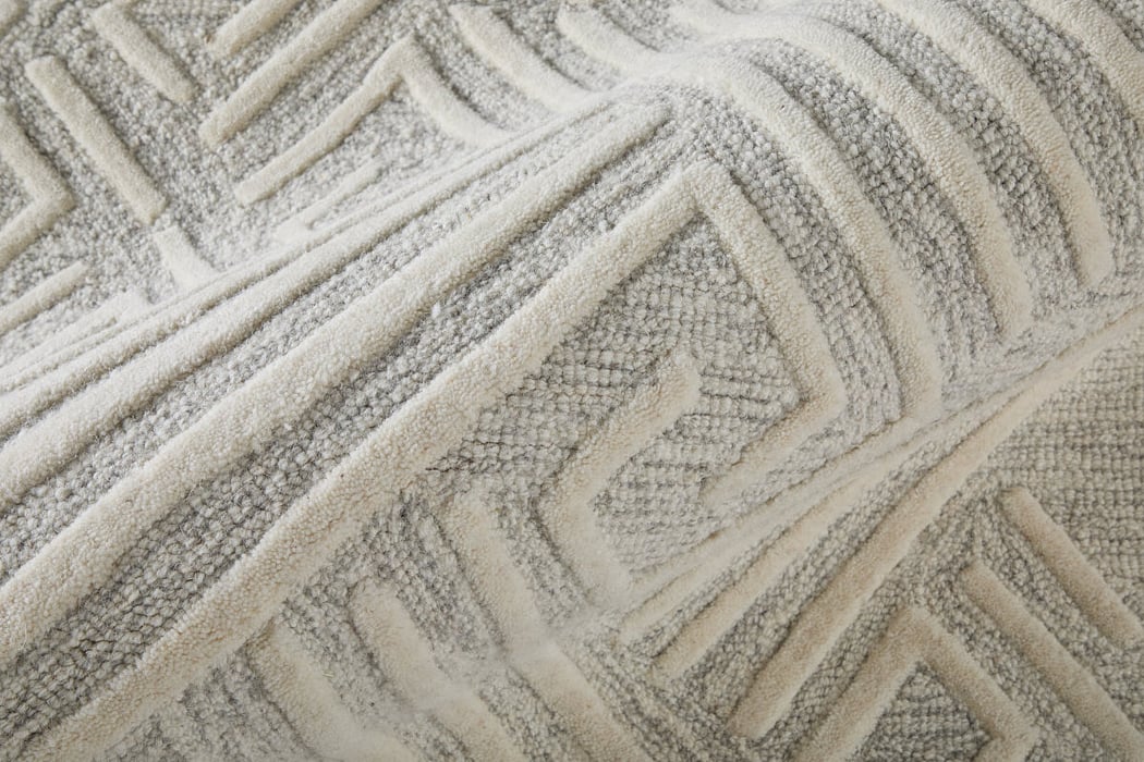 8737F Ivory/Natural Enzo Collection Geometric Lifestyle Rug