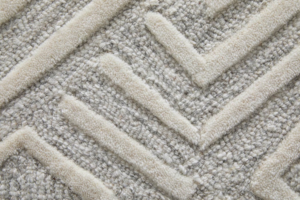 8737F Ivory/Natural Enzo Collection Geometric Lifestyle Rug