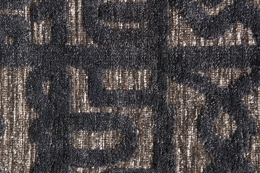 6062L Black/Dark Gray Norah Collection Mid-Century Modern Lifestyle Rug