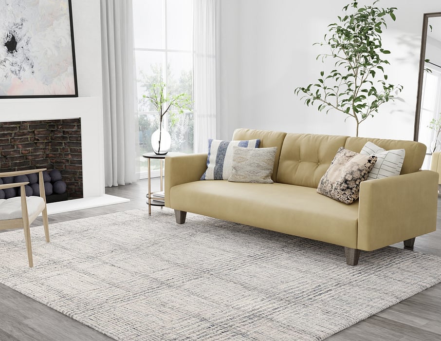 8668F Gray Belfort Collection Geometric Lifestyle Rug