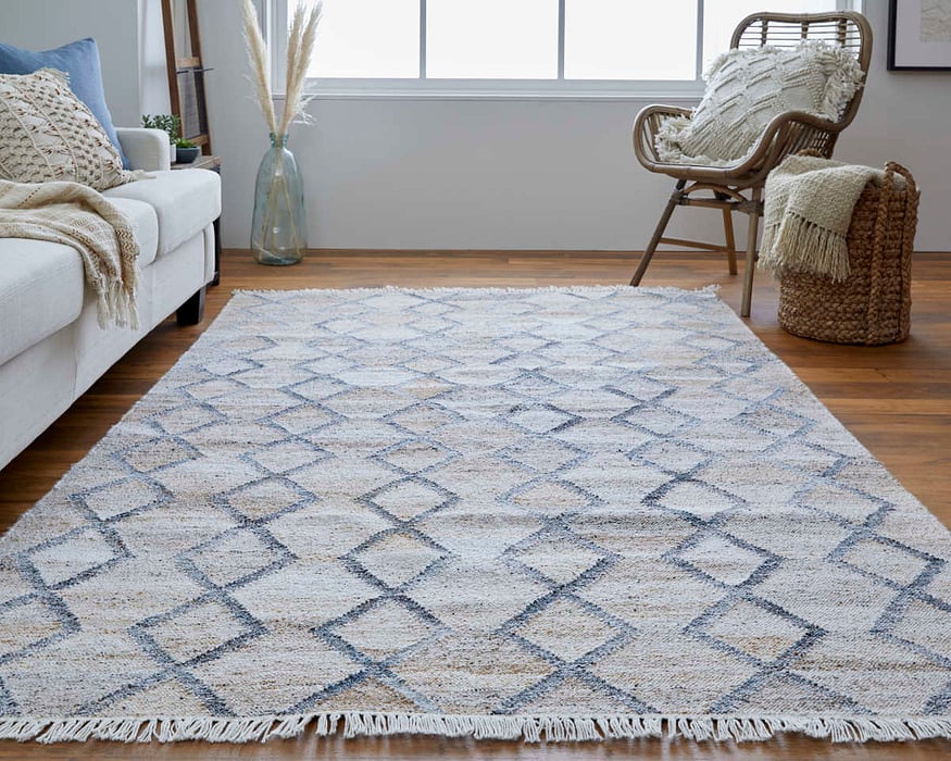 0771F Charcoal/Tan Beckett Collection Moroccan Lifestyle Rug