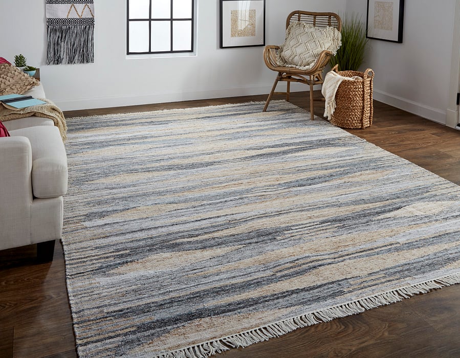 0815F Gray/Beige Beckett Collection Moroccan Lifestyle Rug