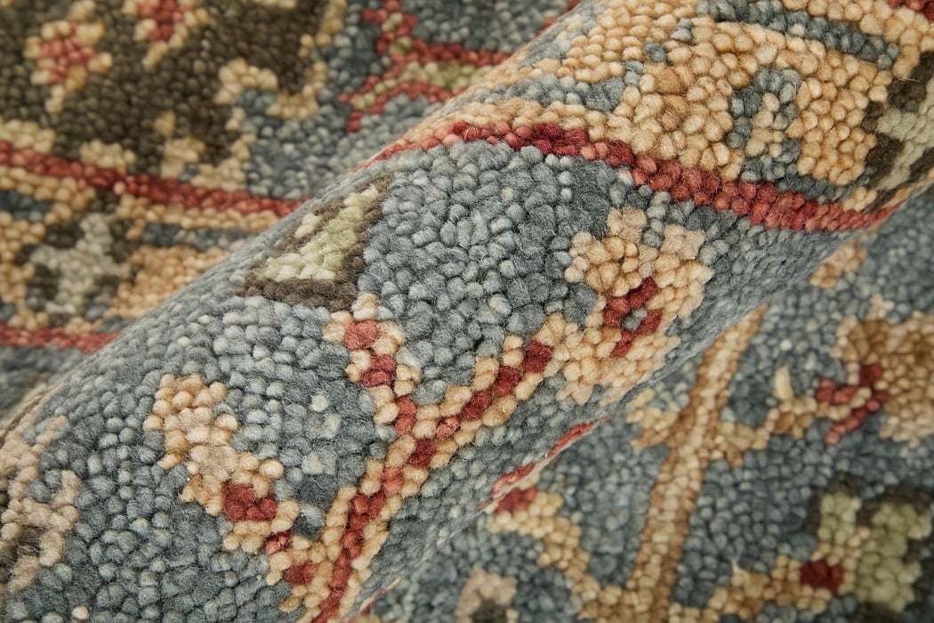 6499F Blue/Rust Carrington Collection Vintage Lifestyle Rug