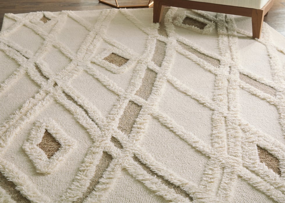 8008F Ivory/Brown Anica Collection Moroccan Lifestyle Rug