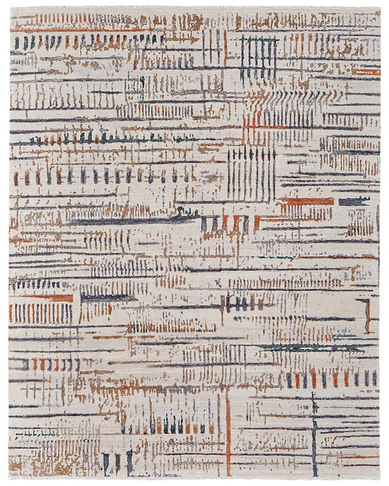 69EIF Ivory/Multi Holden Collection Geometric Fine Rug