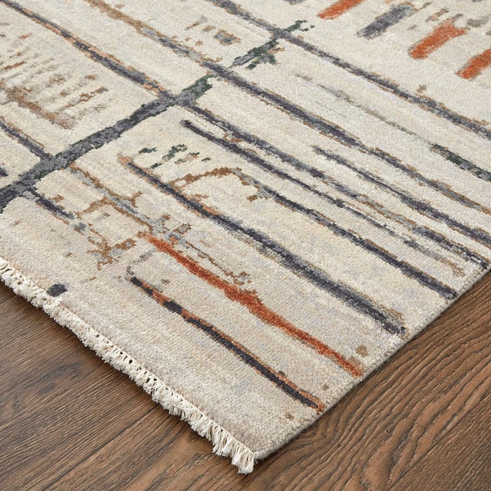 69EIF Ivory/Multi Holden Collection Geometric Fine Rug
