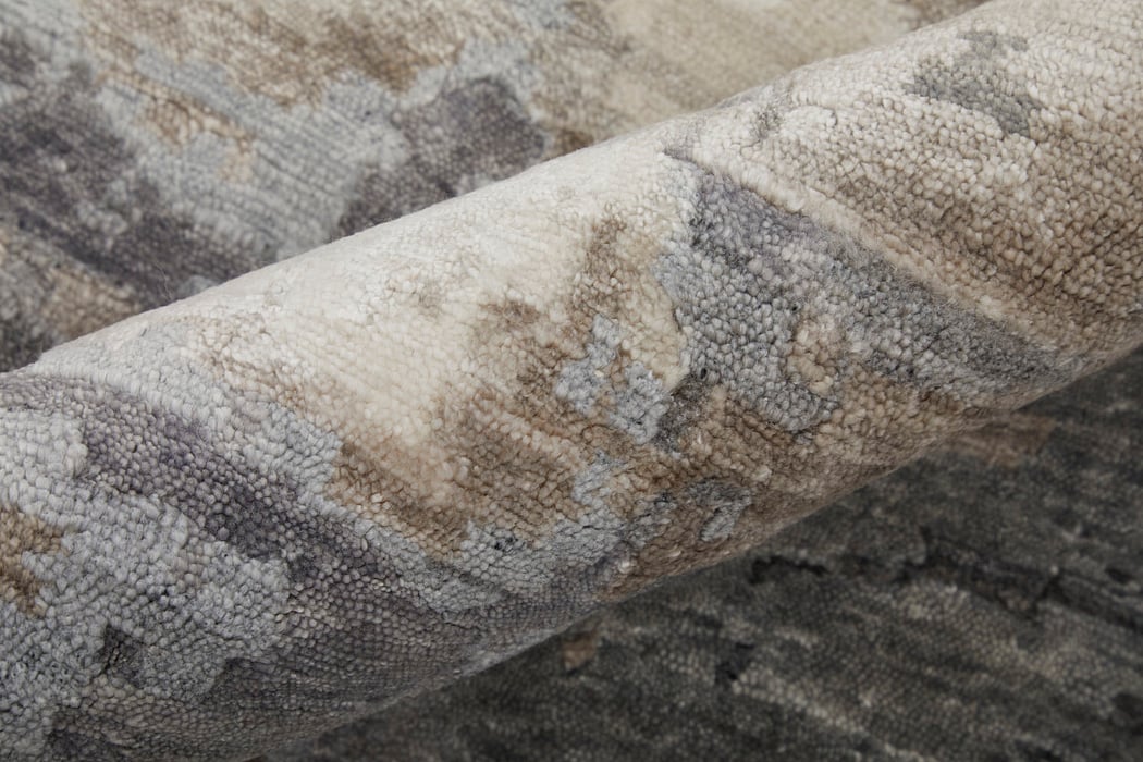 69BWF Beige/Charcoal Kessler Collection Geometric Fine Rug