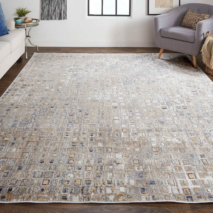 39G0F Beige/Gray Laina Collection Mid-Century Modern Lifestyle Rug