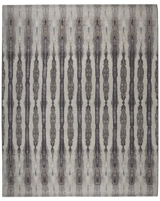 69D9F Gray/Charcoal Livingston Collection Mid-Century Modern Fine Rug