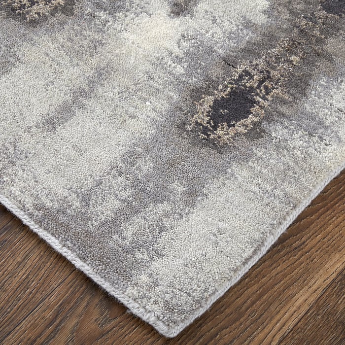 69D9F Gray/Charcoal Livingston Collection Mid-Century Modern Fine Rug