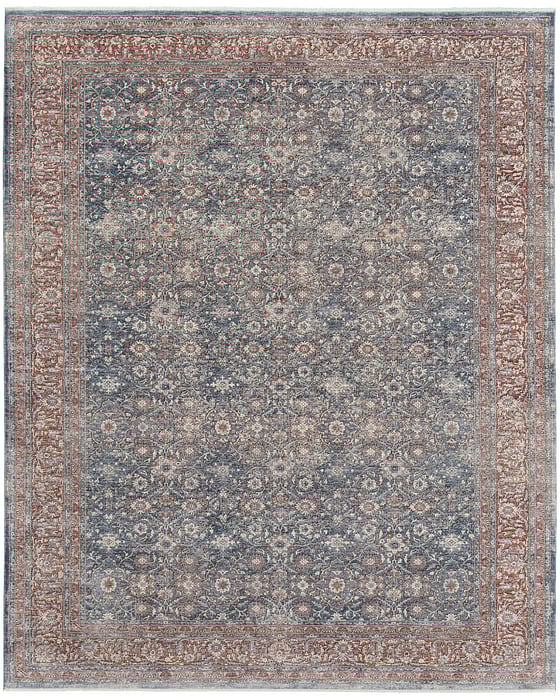 39GTF Blue/Rust Marquette Collection Vintage Lifestyle Rug