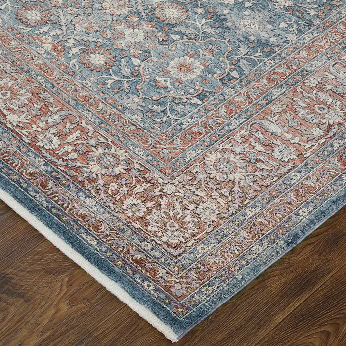 39GTF Blue/Rust Marquette Collection Vintage Lifestyle Rug