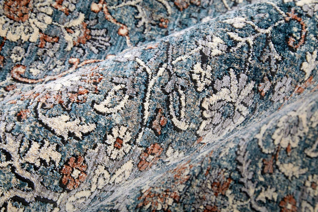 39GTF Blue/Rust Marquette Collection Vintage Lifestyle Rug