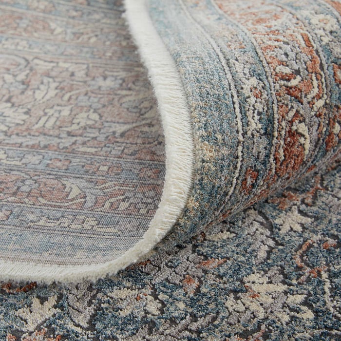 39GTF Blue/Rust Marquette Collection Vintage Lifestyle Rug