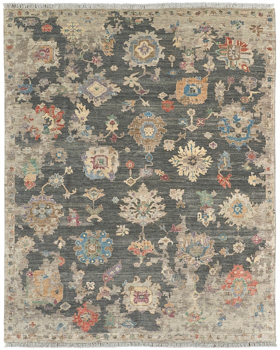 6894F Charcoal/Multi Noris Collection Persian Fine Rug