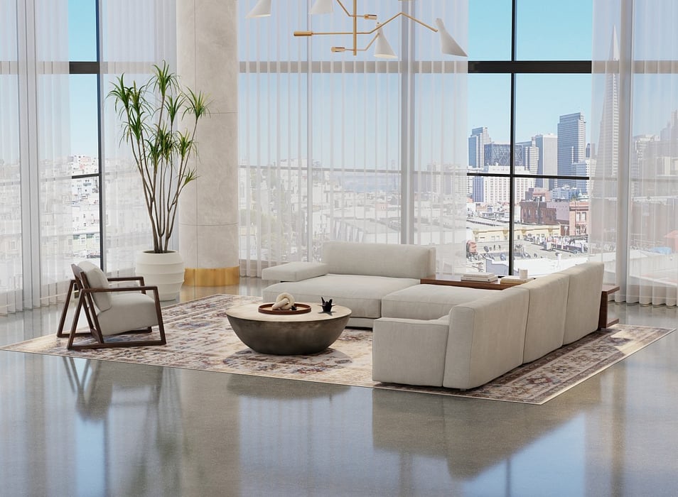 39SUF Beige/Beige Pearson Collection Vintage Lifestyle Rug