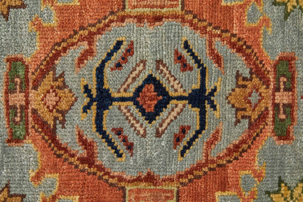 69BEF Blue/Ivory Ralston Collection Persian Fine Rug