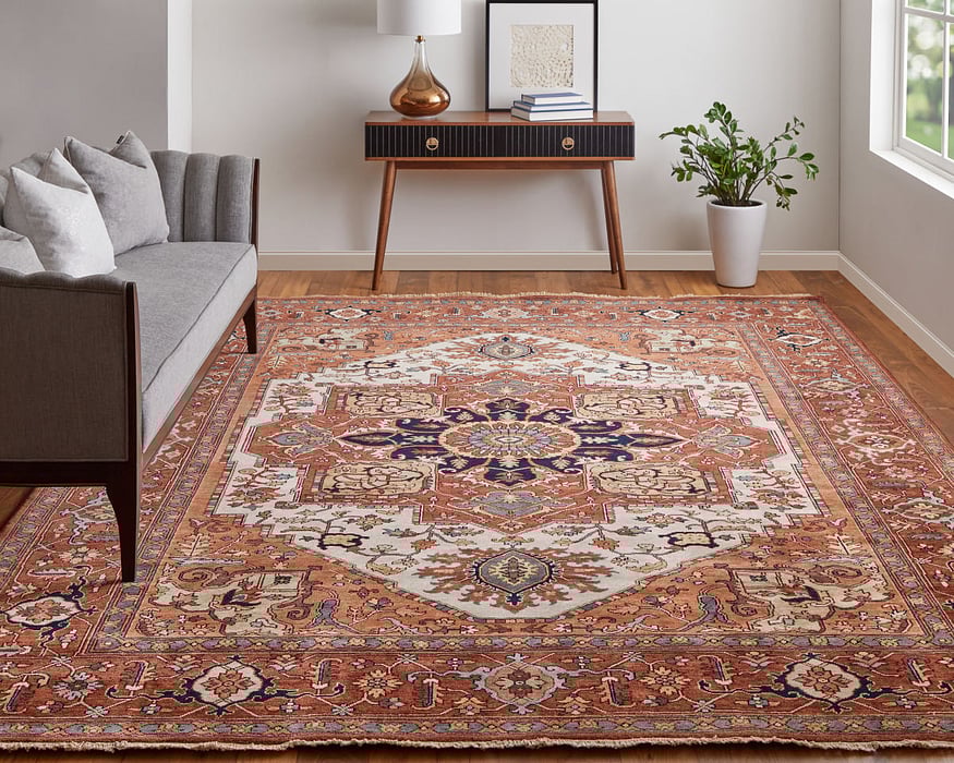 69BHF Rust/Rust Ralston Collection Persian Fine Rug