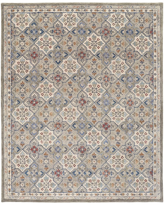 8638F Gray/Multi Rylan Collection Vintage Lifestyle Rug