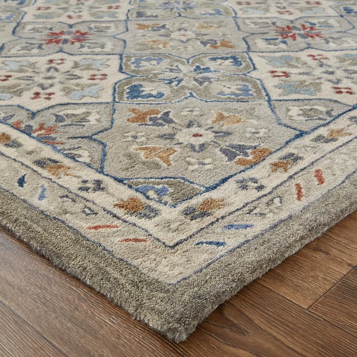 8638F Gray/Multi Rylan Collection Vintage Lifestyle Rug
