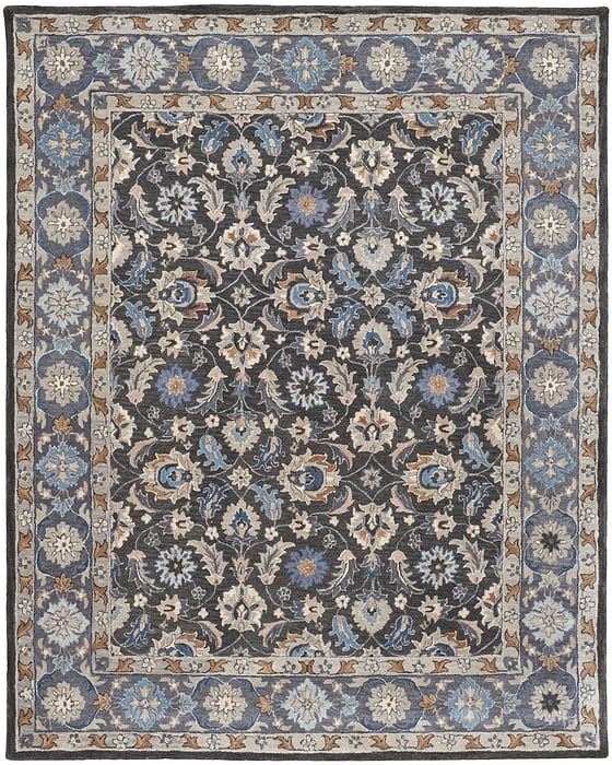 8643F Charcoal Rylan Collection Vintage Lifestyle Rug