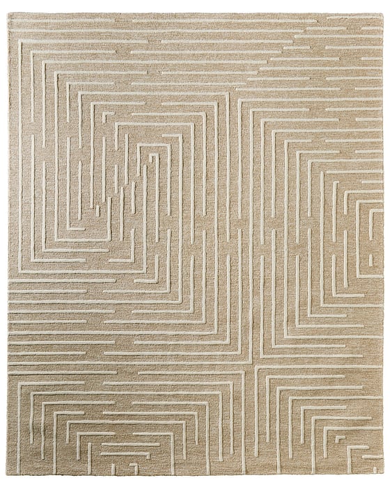 T8003 Beige/Ivory Fender Collection Geometric Thom Filicia Rug