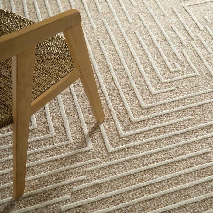 T8003 Beige/Ivory Fender Collection Geometric Thom Filicia Rug