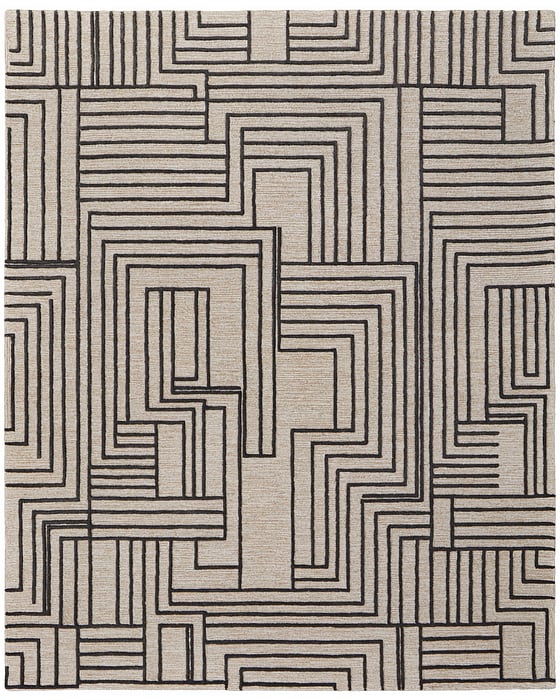 T8011 Beige/Brown Gansett Collection Geometric Thom Filicia Rug
