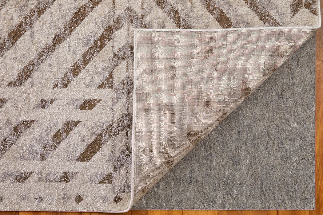 39NQF Beige/Brown Vancouver Collection Mid-Century Modern Lifestyle Rug