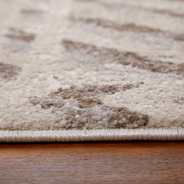 39NQF Beige/Brown Vancouver Collection Mid-Century Modern Lifestyle Rug